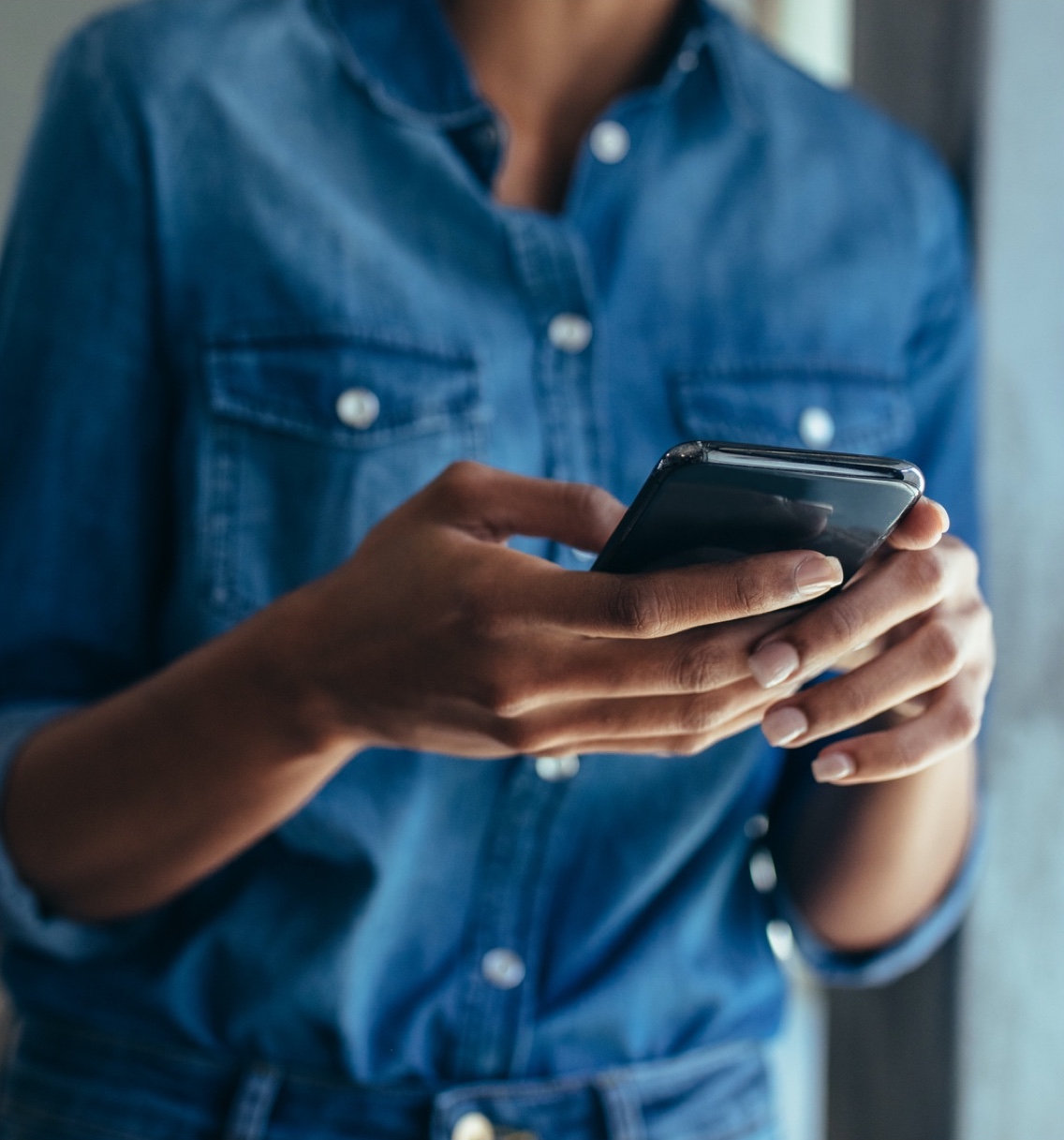 a person holding a phone